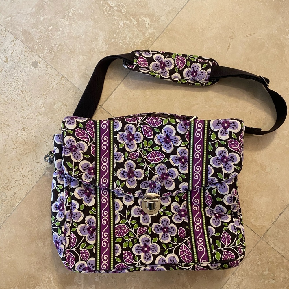 Vera Bradley Messenger Bag (Plum Petals)